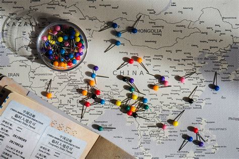 Europe Map On Canvaspush Pin Map On Canvas100 Push Pins For Etsy