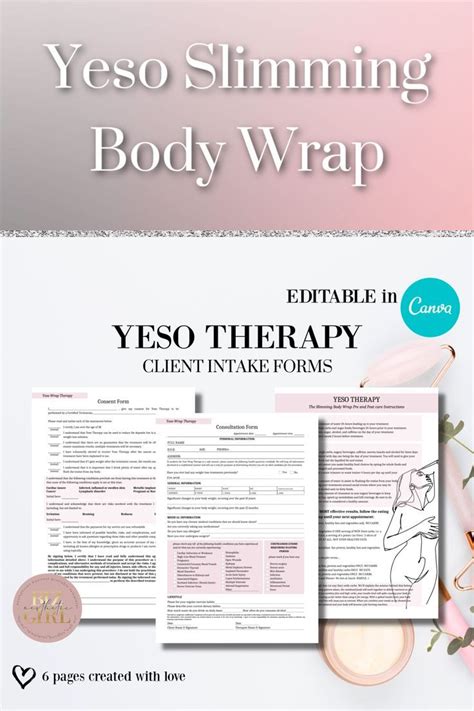 Editable Yeso Therapy Forms Body Slimming Wrap Templates Body