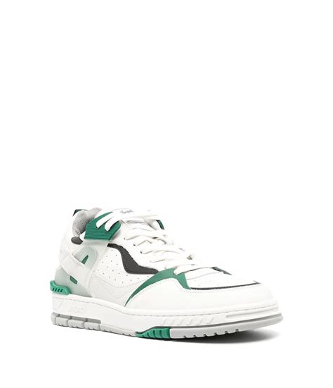 Axel Arigato Astro Sneaker In White Green Black White Denim