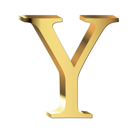 Golden Letter Y 25322795 Png