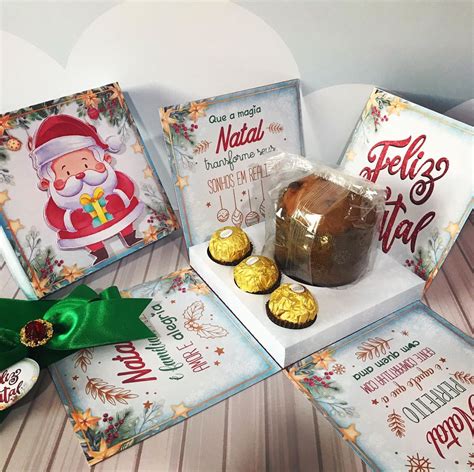 Caixa Explos O Natal Para Mini Panetone E Ferrero Rocher Elo