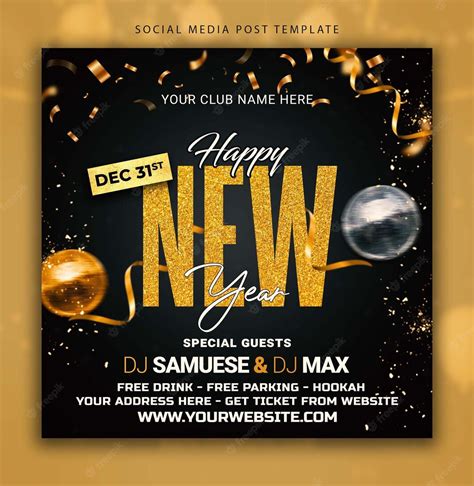 Premium PSD | Happy New Year 31st December Celebration