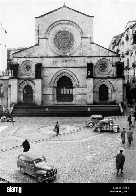 cosenza cathedral, calabria, italy, 1955 Stock Photo - Alamy