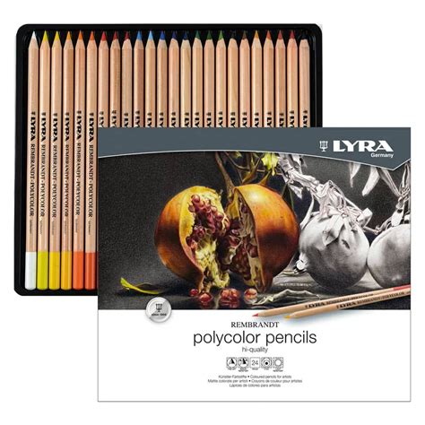 Lyra Rembrandt Polycolor Colored Pencils Tin Set Of 24 Jerry S Artarama