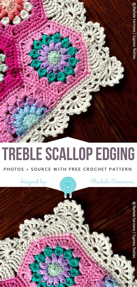 Treble Scallop Edging Free Crochet Pattern T I Leri Afgan Rg