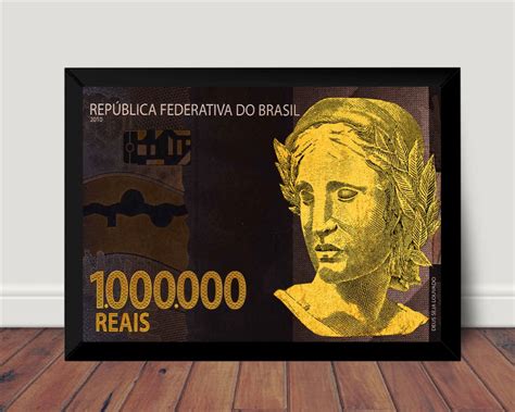 Quadro Decorativo Nota De 1 Milhão De Reais 42x29cm Mercado Livre