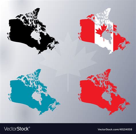 Of Canada Map Royalty Free Vector Image Vectorstock