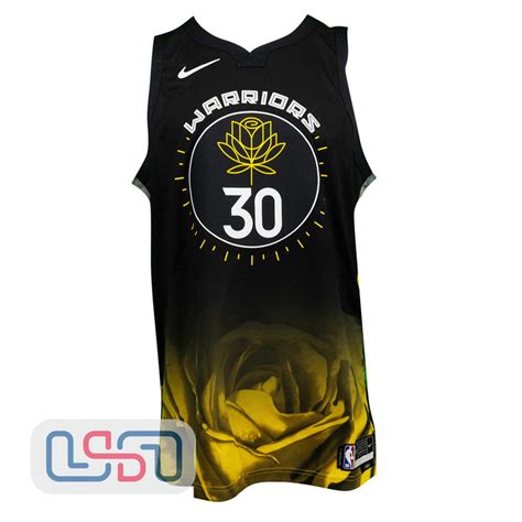 Stephen Curry Signed Warriors Black City Edition Nike Authentic Jersey ...