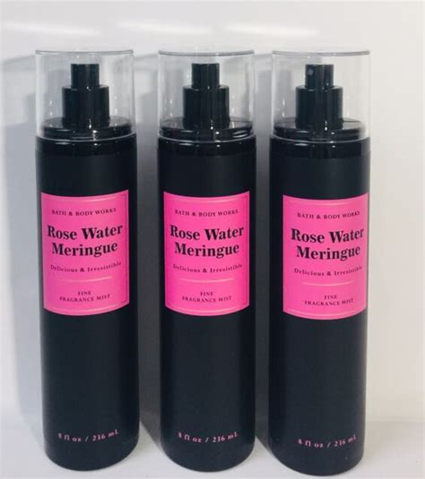 Bath And Body Works Rose Water Meringue Body Fragrance Mist Spray 8 Oz X