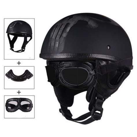 Casco De Motocicleta Retro Con Certificaci N Dot Protector De Media