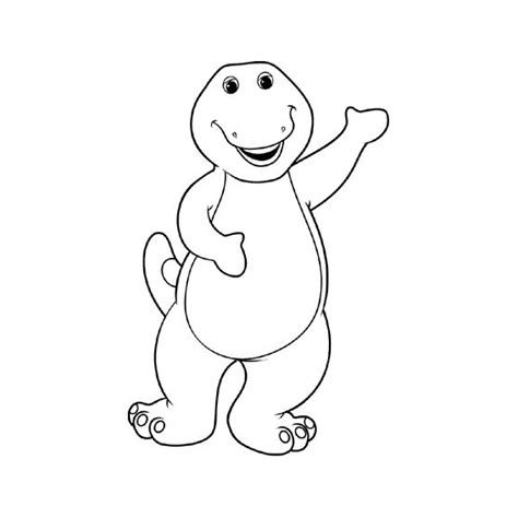 Desenho De Barney Cumprimentando Amiguinhos Para Colorir Tudodesenhos