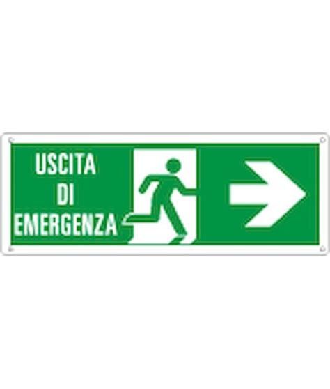 Etichette Adesive Uscita Di Emergenza A Destra C Seg S