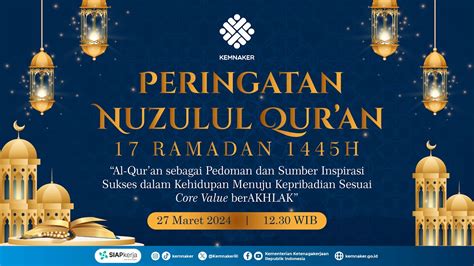 LIVE Peringatan Nuzulul Qur An 17 Ramadan 1445H YouTube