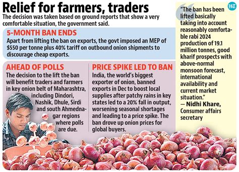 India Lifts Export Ban On Onion Imposes Mep Latest News India