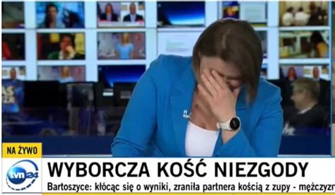 Dziennikarka TVN24 nie mogła przestać się śmiać Interweniowała produkcja