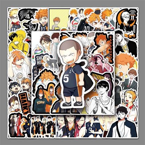 Haikyuu Hinata 50Pcs Stickers Pack Vinyl Laptop Helmet Phone Luggage