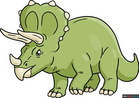 Baby Triceratops Drawing