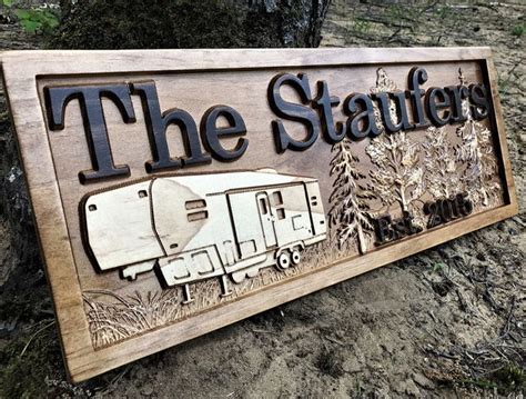 Personalized Camping Sign Fifth Wheel Decor Custom Camper Sign Etsy Camping Signs Camper