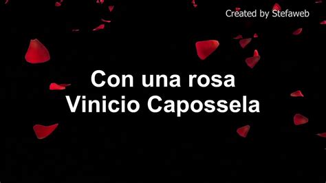 Vinicio Capossela Con Una Rosa Best Karaoke Songs Youtube