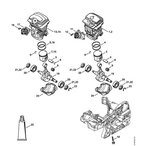 Stihl Ms Chainsaw Ms Mix Parts Diagram Cylinder