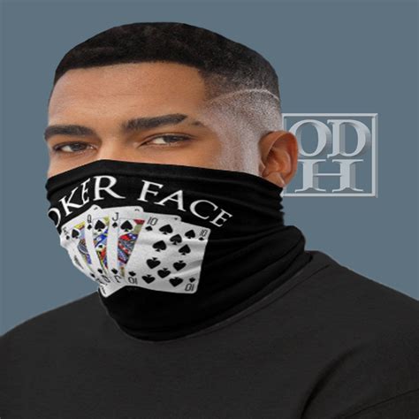 Poker Face Mask Poker Mask Poker Player Fabric Face Mask Poker Gift ...