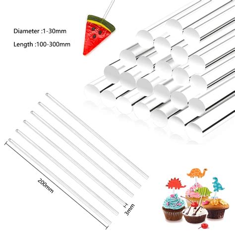 10 шт., акриловые стержни, длина 100-300 мм | AliExpress