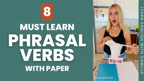 Phrasal Verbs Learn English With Camille