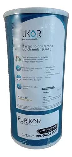 Cartucho De Carb N Activado Granular X Purikor Env O Gratis