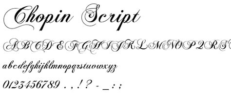 Chopin Script Font Script Calligraphy Pickafont