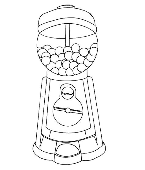 Gumball Machine Coloring Page Coloring Pages