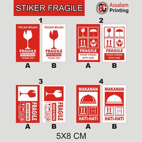 Jual Stiker Fragile Stiker Fragile Murah 100pcs Shopee Indonesia