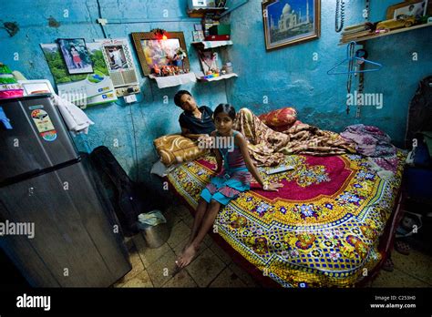 House In The Slum Near Colaba Area Mumbai India Stock Photo Alamy