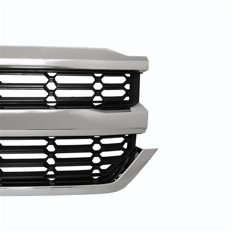 Front Upper Bumper Grille Chrome For Chevrolet