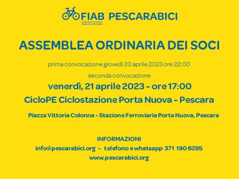 Assemblea Ordinaria Dei Soci 2023 FIAB Pescarabici