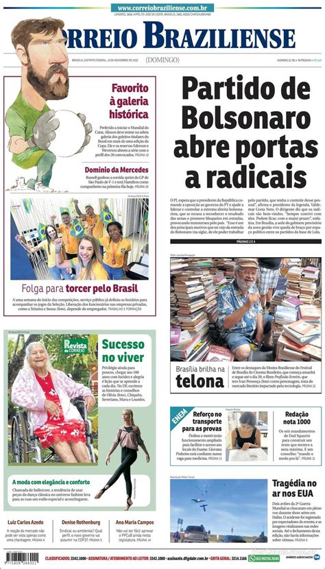 Capa Correio Braziliense Quinta De Dezembro De