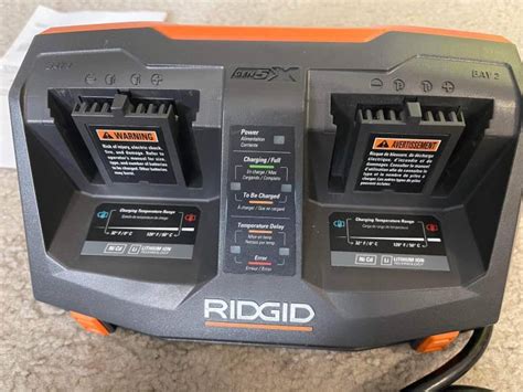 Ridgid R840094 18v Dual Port Dual Chemistry Sequential Charger With Dual Usb Ports Free