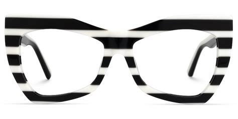 Julietta Geometric White Black Eyeglasses Vooglam