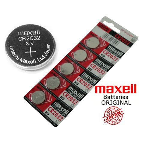 Original 5Pcs MAXELL CR2032 Lithium Battery Shopee Malaysia