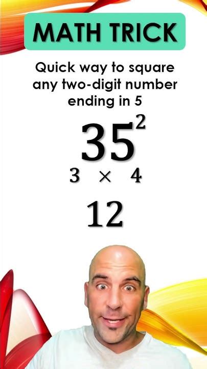 Cool Math Trick Square Any 2 Digit Number Ending In 5 Youtube