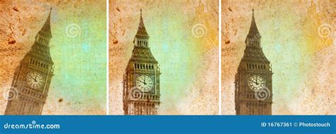 Vintage Collage Of London Big Ben Stock Image Image Of Frame Design