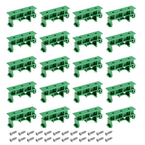 Ecsing 15 Sets Pcb Din C45 Rail Mounting Adapter Circuit Board Mounting