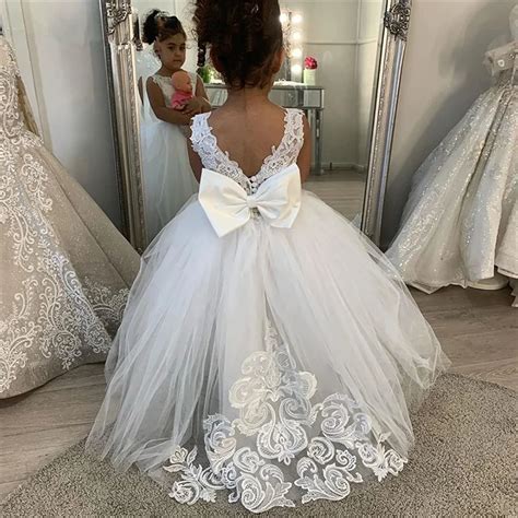 Vestidos De Dama De Honor Blancos Para Ni As Vestidos De Ni A De Flores