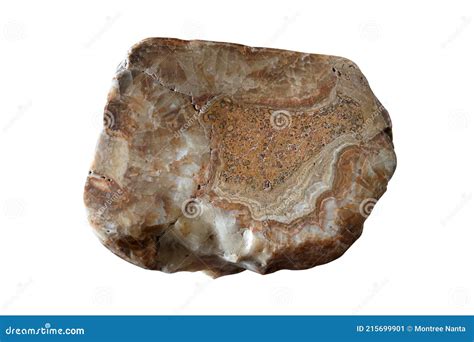 Brown Marble Rock Slab Isolated On White Background With Clipping Path Agate Rock Slab Stock