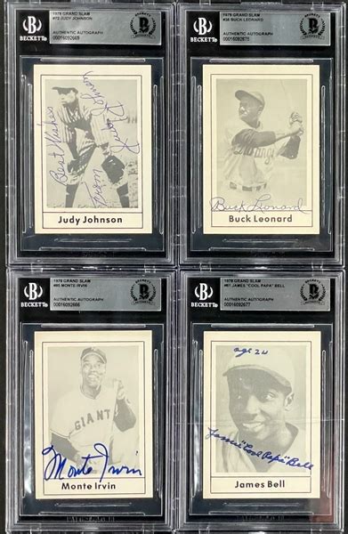 Lot Detail Grand Slam Signed Card Collection Of Beckett