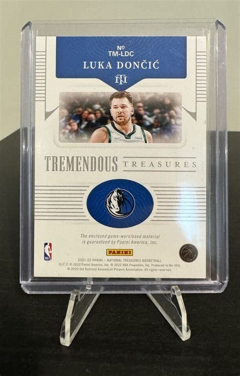 2021 22 Panini National Treasures Luka Doncic Game Worn Patch Gu 25 EBay