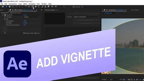 How To Add Vignette In After Effects Youtube