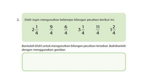 Kunci Jawaban Tema Kelas Halaman Mengurutkan Bilangan Pecahan