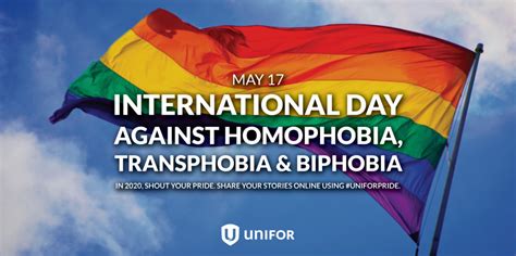 International Day Against Homophobia Transphobia And Biphobia May 17th Unifor 5555