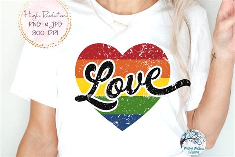Lgbtq Love Heart Png Gay Pride Sublimation Png