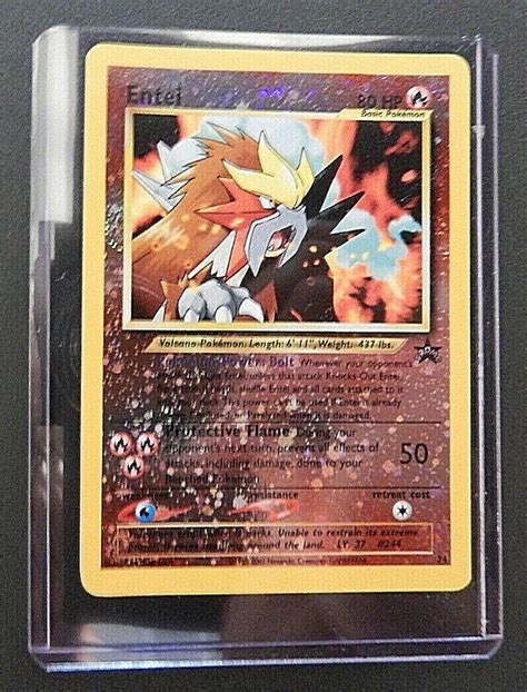 Pokemon Entei Reverse Holo Black Star Promo Card 34 NM 2001 Etsy